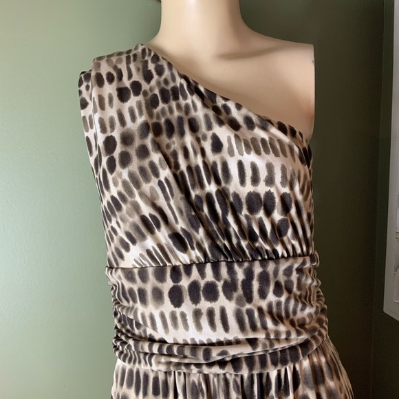 Vince Camuto Leopard Print One-Shoulder Maxi Dress medium - Picture 5 of 6